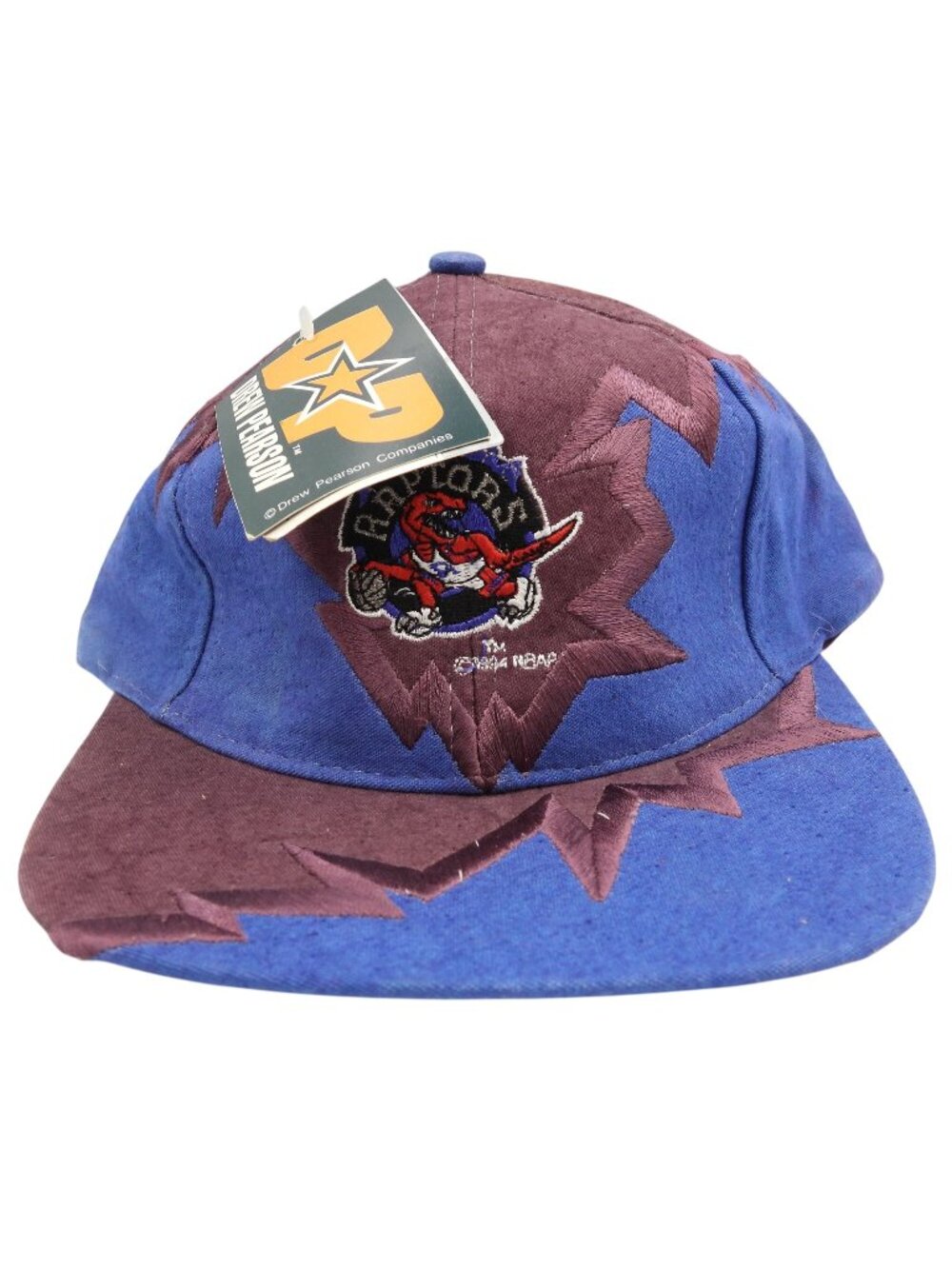 NWT Vintage Toronto Raptors Drew Pearson Shockwave Jagged Edge Strapback Hat Cap